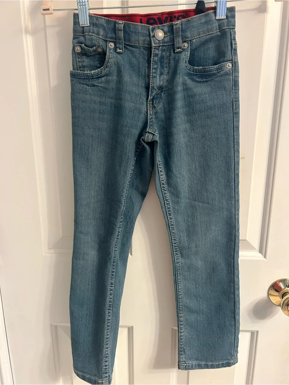 Boys Levi's Blue Straight-Leg Jeans